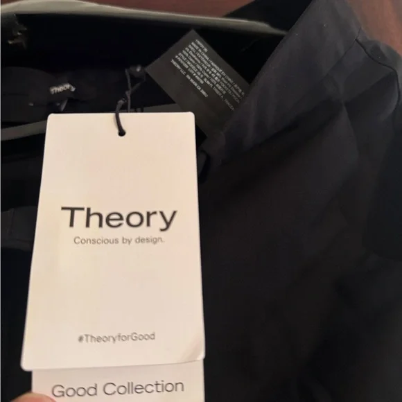 Theory Black Slim Wool Trousers NWT - Picture 8 of 9